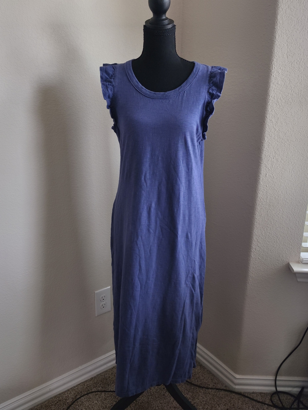 Universal Thread Indigo Ruffle Sleeve Maxi Dress